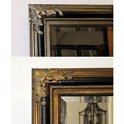 Classic Mirror Prague,black with silver or gold in 6 sizes