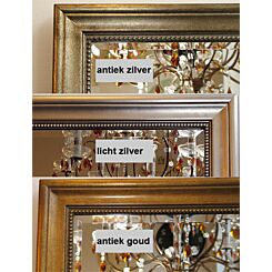 Elegante spiegel Zurich in goud , zilver, wit of zwart en 6 maten