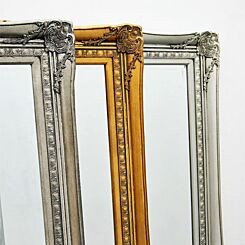 Miroir classique Paris de style baroque ,argenté , doré, blanc ou noir et 6 tailles