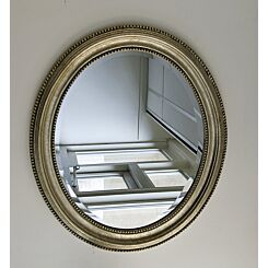 Ovale spiegel Andorra, antiek zilver 6 maten