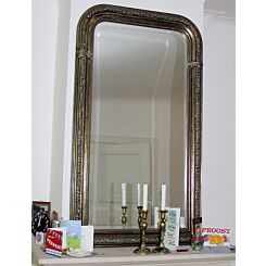 Classic Baroque framed overmantel mirror in silver or gold and in 3 sizes.