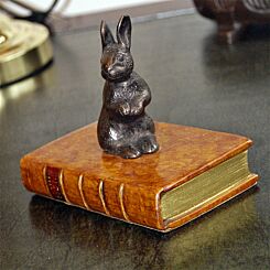 Standing Bunny on book paperweight ED-B0542