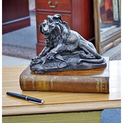 Congo Lion Bronzed Paperweight