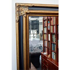 Baroque mirror Palermo,Black with Antique Gold 6 sizes