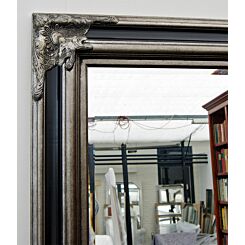 Baroque mirror Palermo,Black with Antique Silver 6 sizes