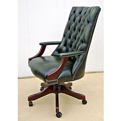 1 x Library swivel chair Antique green