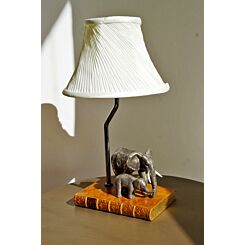 Mother & baby elephant lamp