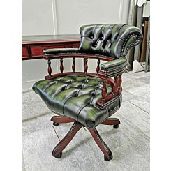 Captains swivel chair Antique green