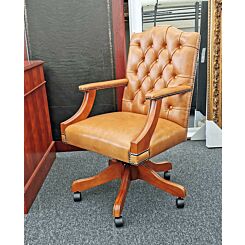 Gainsborough swivel chair old English Leather