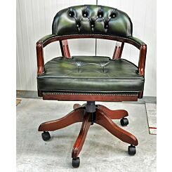Court swivel chair antique green
