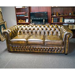 3.5 seat Buckingham Chesterfield antique gold
