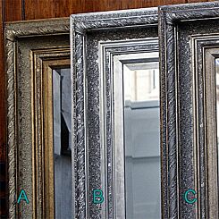 Baroque mirror Berlin, Antique Silver or Gold in 5 sizes