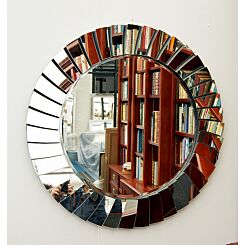 Modern round mirror shiny 104 x 104 cm 