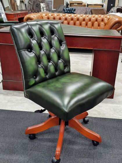Dublin swivel chair in antique green