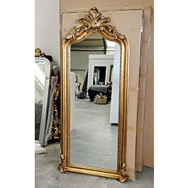 crested mirror Louis Philippe antique gold, English Decorations