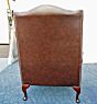 Queen Anne Chesterfield chair in Antique Brown