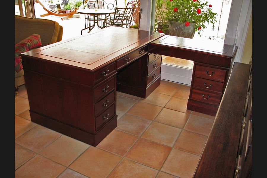 Hand Made English Pedestal Desks Decorations Hand Made English Pedestal Desks