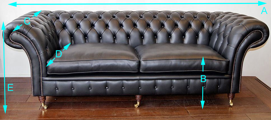 Balmoral Chesterfield sizes