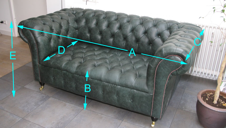 Belmont Chesterfield sizes