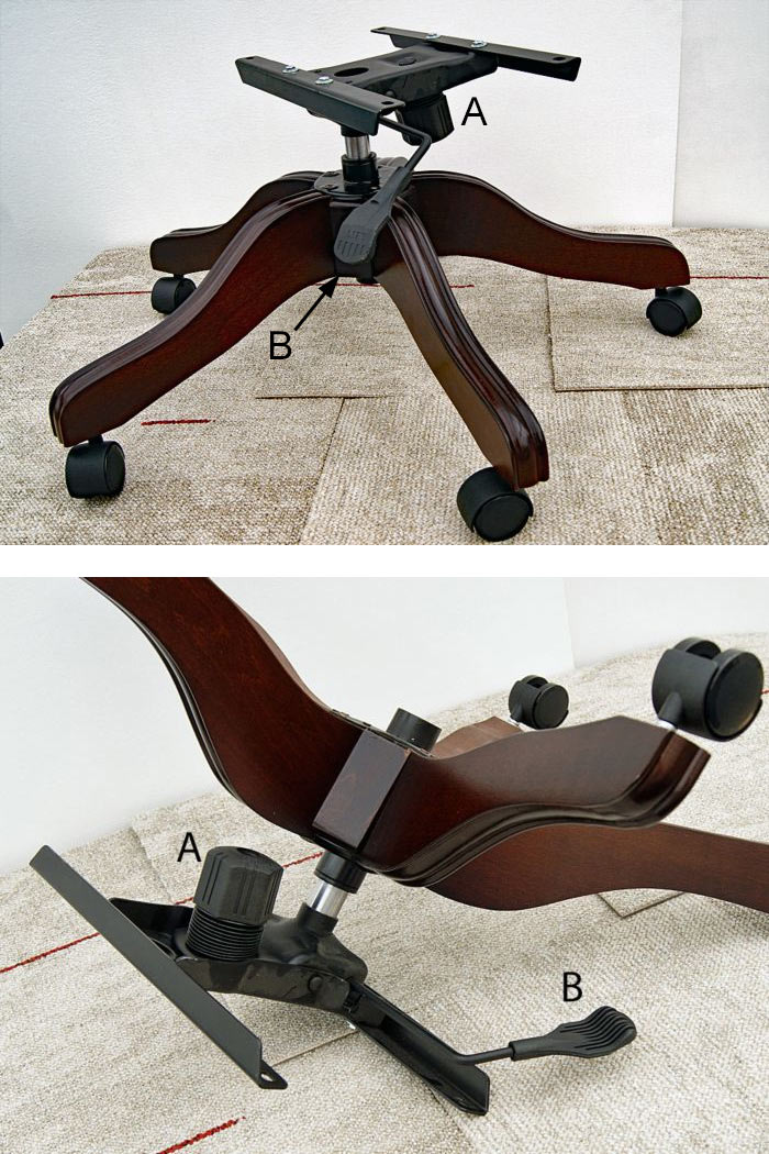 Chair base with gas lift mechanism