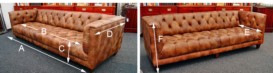 Parliament Chesterfield sizes