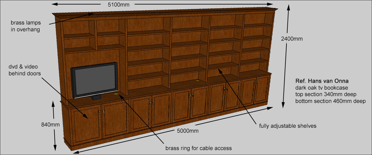 Made To Measure Bespoke Bookcase Design Service