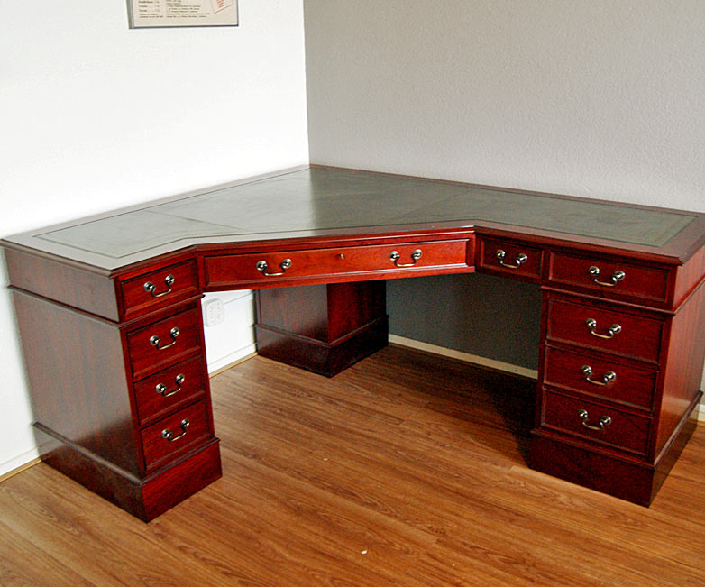 mahogany corner desk